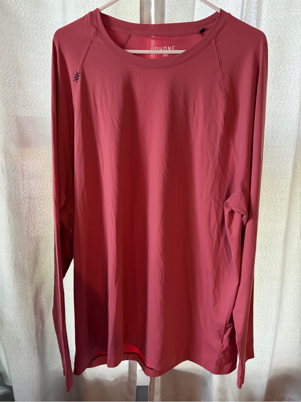 Rhone Reign Long Sleeve Performance Shirt Men XXL Mulberry Athletic Golf Stretch